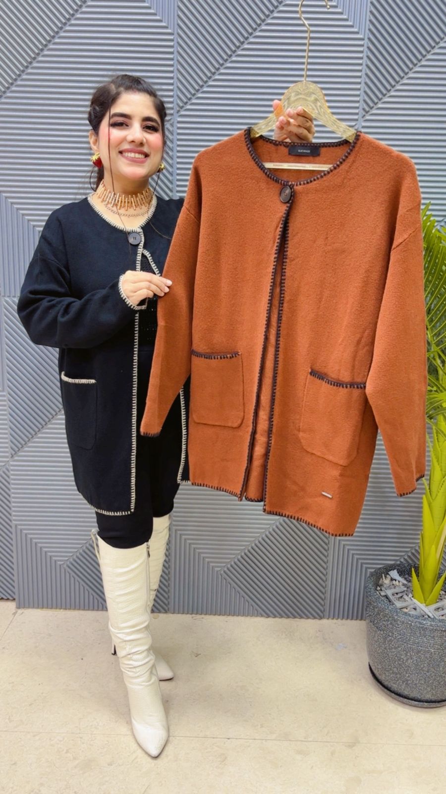 BEAUTIFUL QUERSIA CARDIGAN WITH SINGAL BOTTON GGR3816