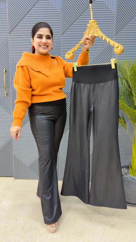 BEAUTIFUL LEATHER FLEECE BELL BOTTOM GGR3930