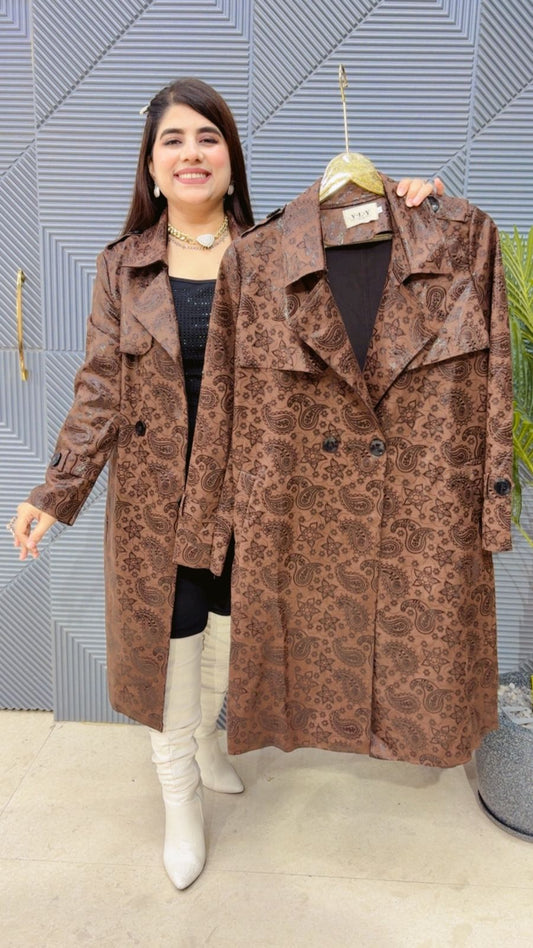 PREMIUM WINTERWEAR SUEDE BLAZER DRESS GGR3945