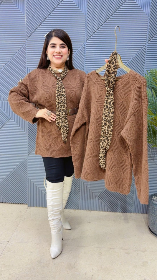 BEAUTIFUL TOP BELT AND SCARF GGR3947