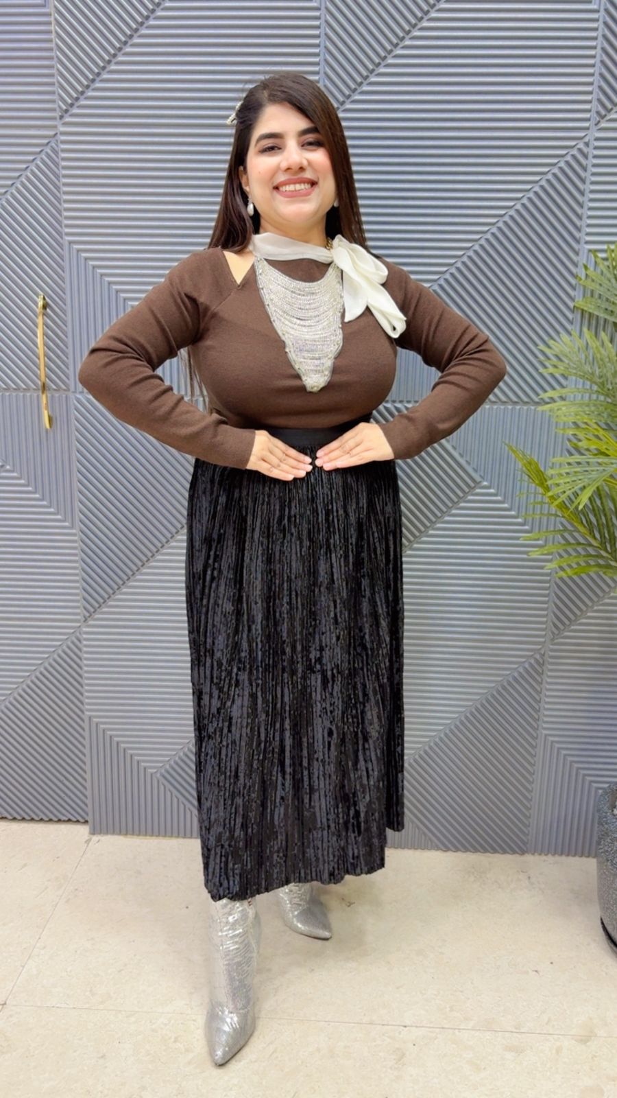 BEAUTIFUL VELVET SKIRT GGR3954