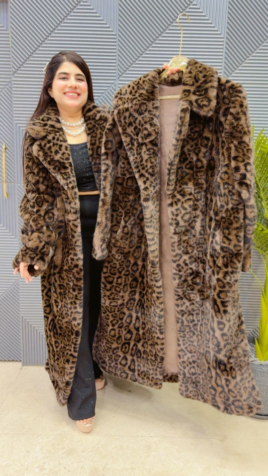 BEAUTIFUL LEOPARD LONG COAT GGR3968
