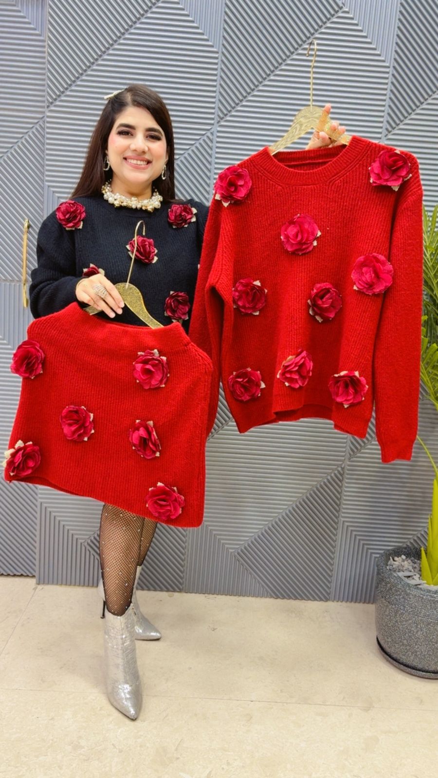 BEAUTIFUL ROSE SKIRT SET GGR3978