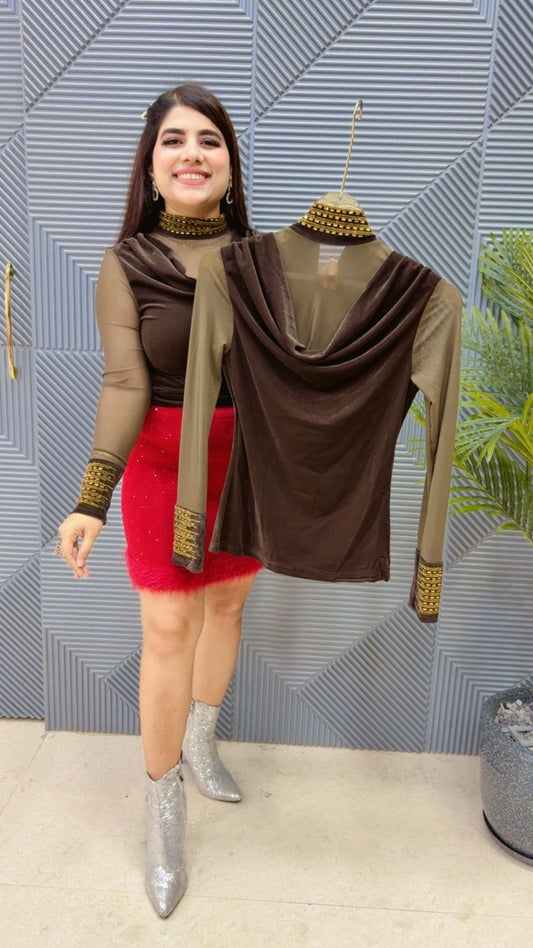 BEAUTIFUL VELVET TOP GGR3995