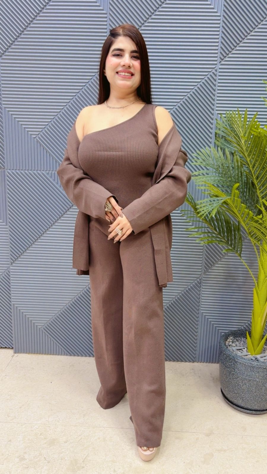 BEAUTIFUL SHRUG CORD SET GGR4014