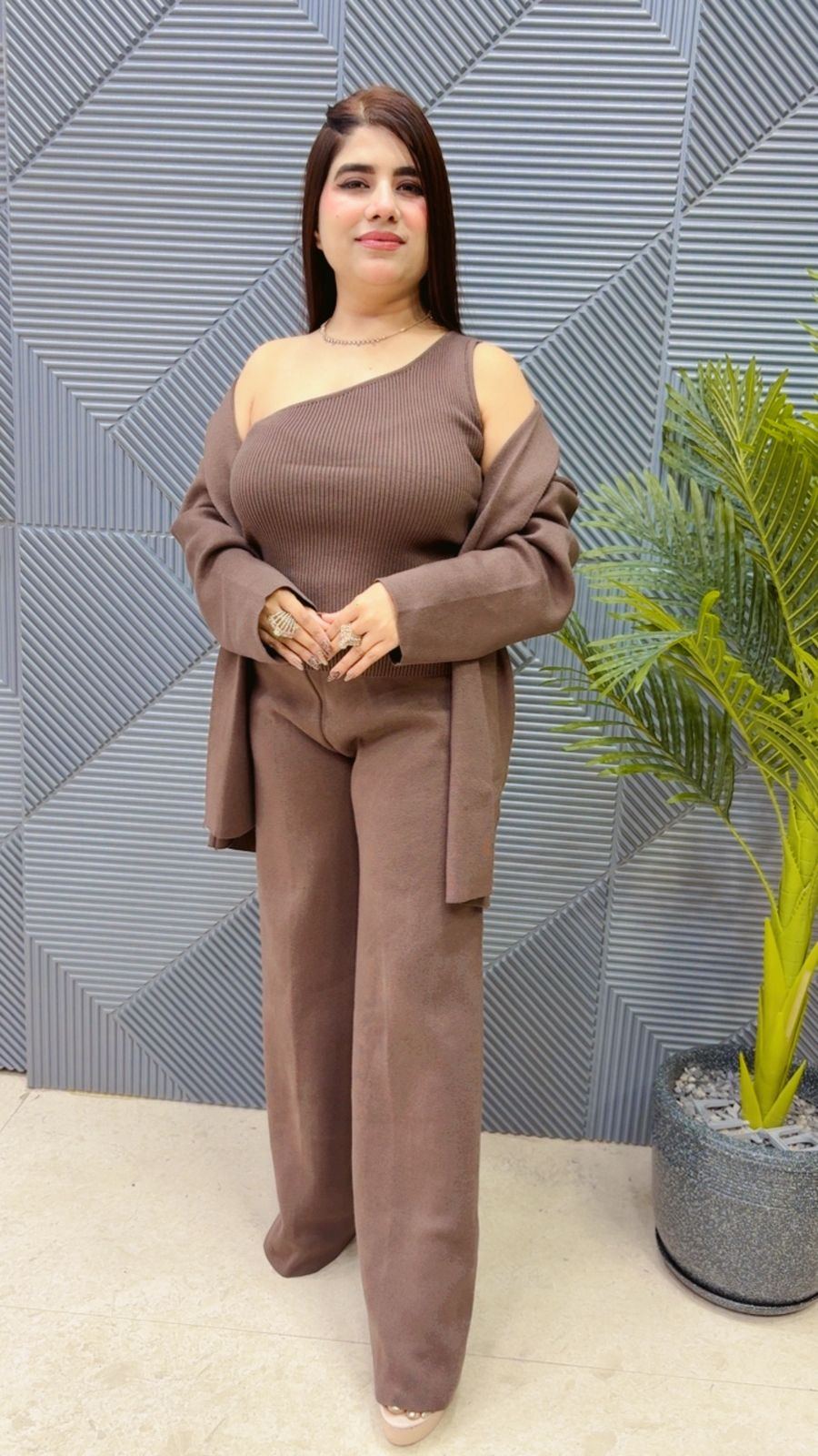 BEAUTIFUL SHRUG CORD SET GGR4014