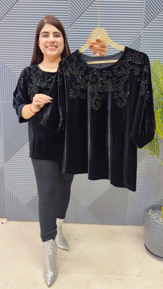 BEAUTIFUL VELVET TOP GGR4023