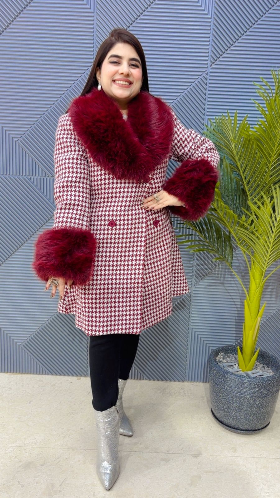 BEAUTIFUL FEATHER COAT BLAZER GGR4027