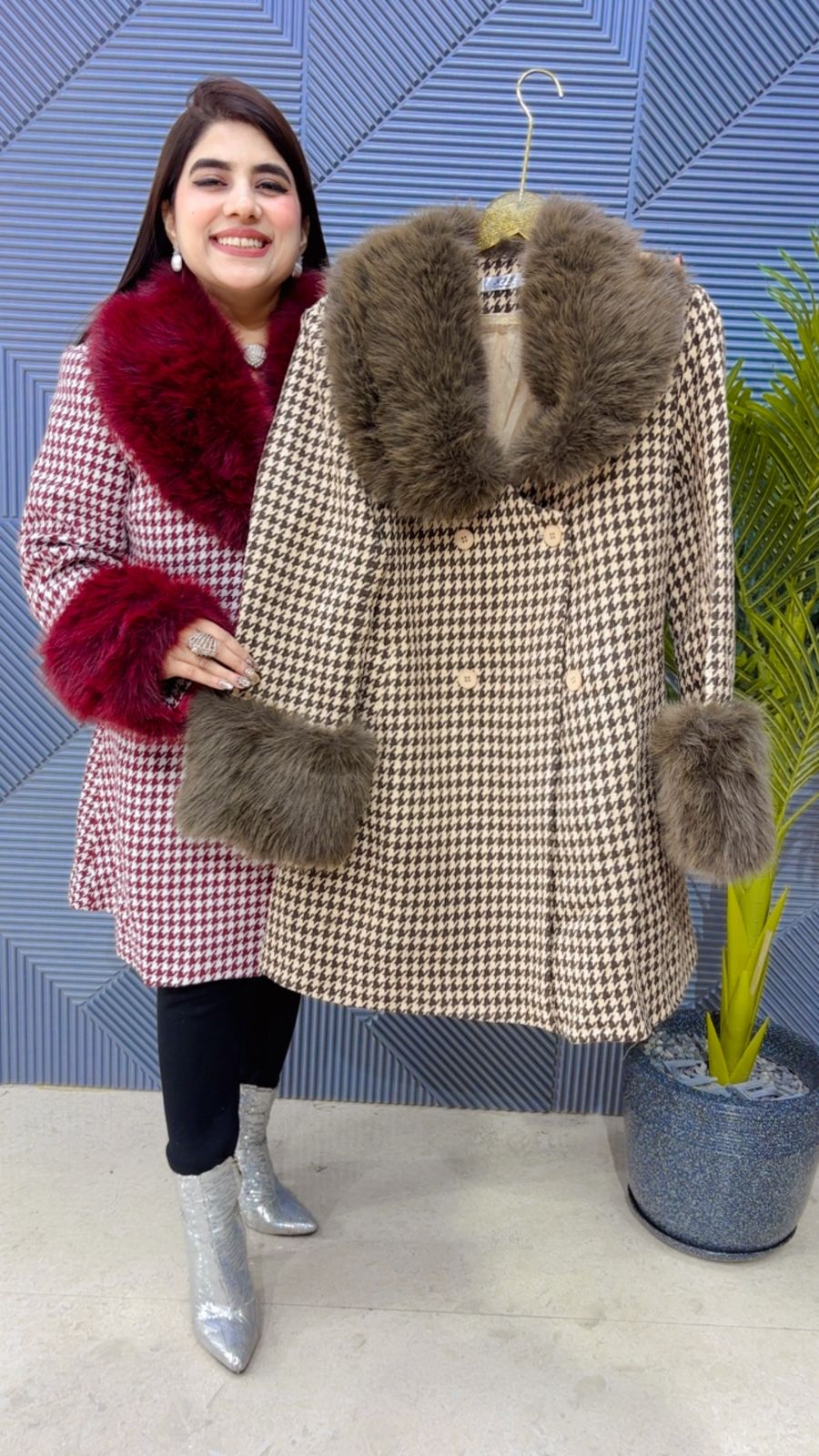 BEAUTIFUL FEATHER COAT BLAZER GGR4027