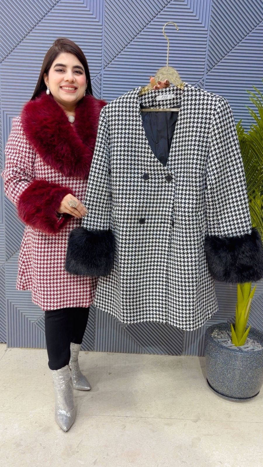 BEAUTIFUL FEATHER COAT BLAZER GGR4027