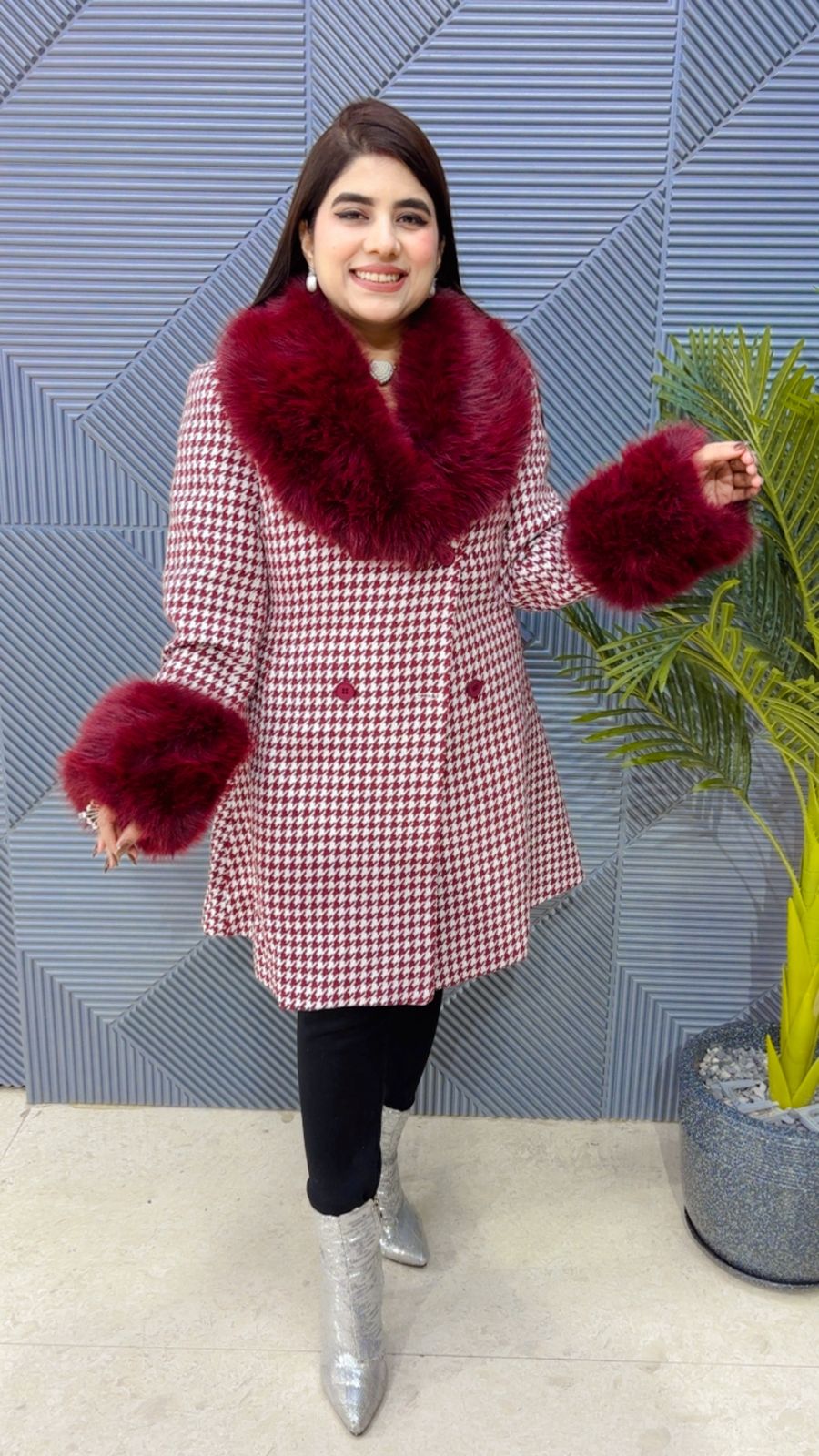 BEAUTIFUL FEATHER COAT BLAZER GGR4027