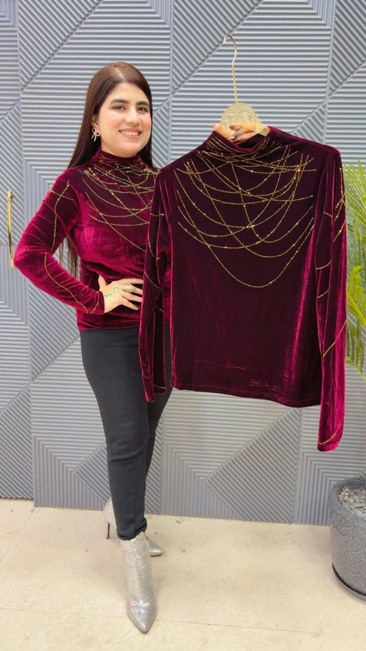 BEAUTIFUL VELVET TOP GGR4036