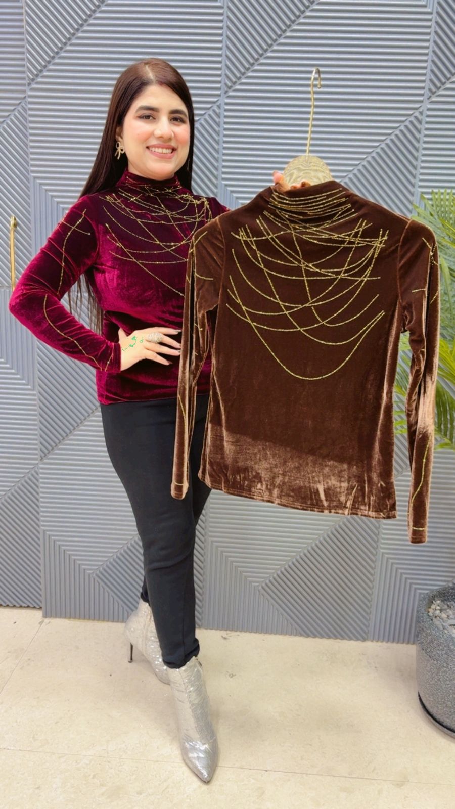 BEAUTIFUL VELVET TOP GGR4036