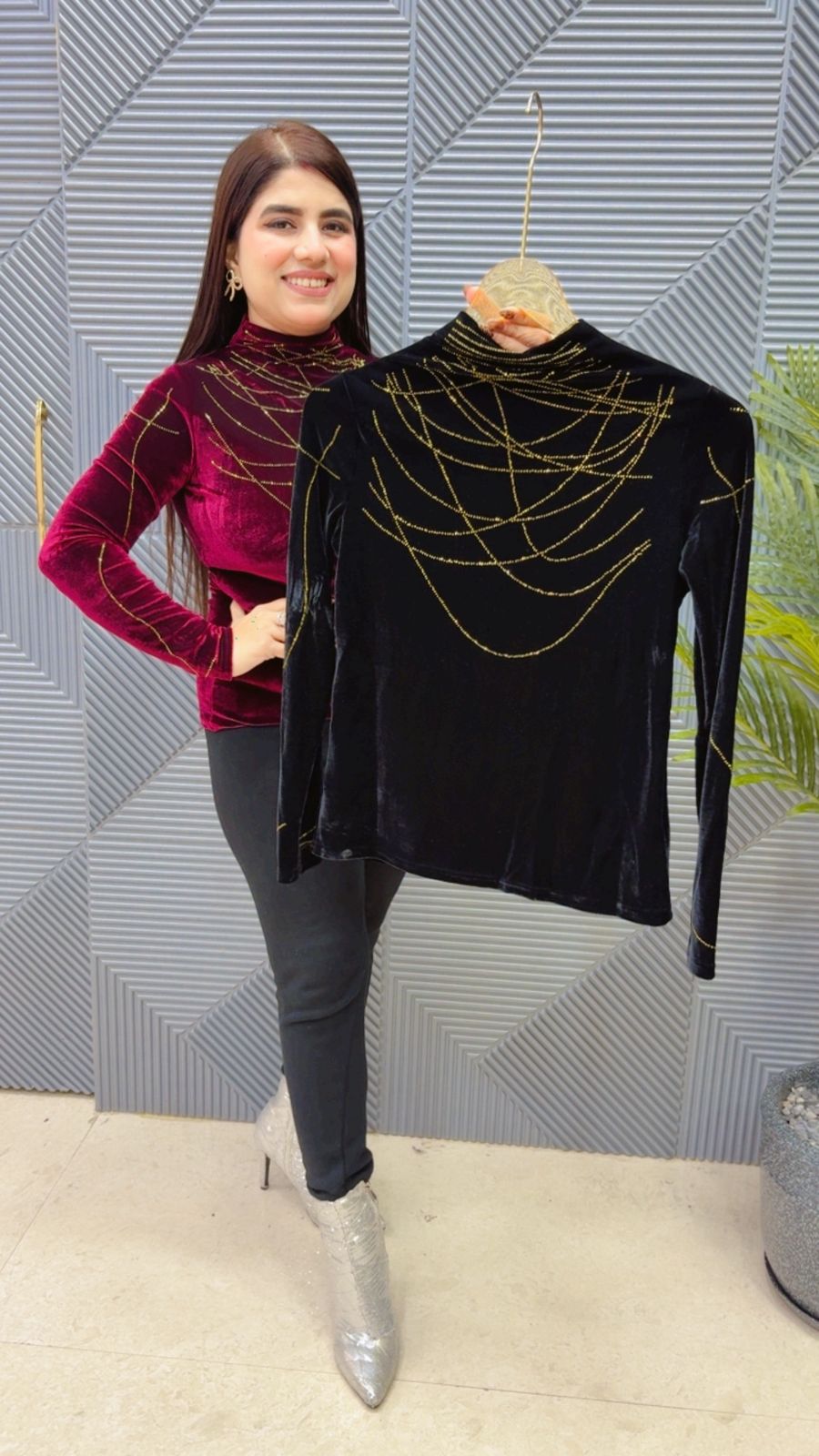 BEAUTIFUL VELVET TOP GGR4036