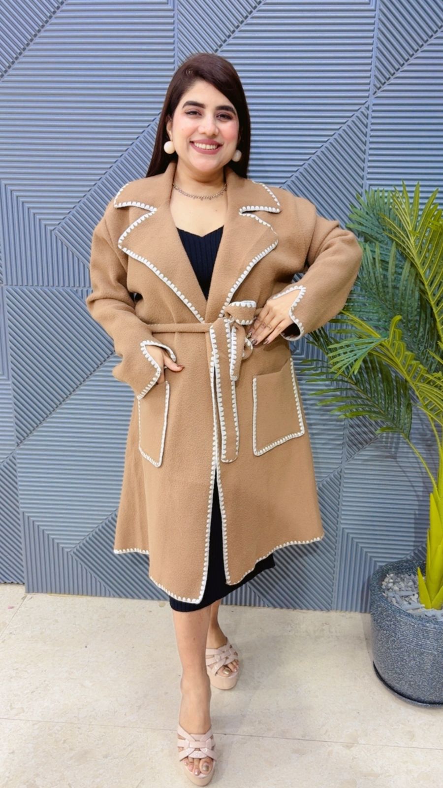 BEAUTIFUL BLAZER COAT WITH BELT GGR4052