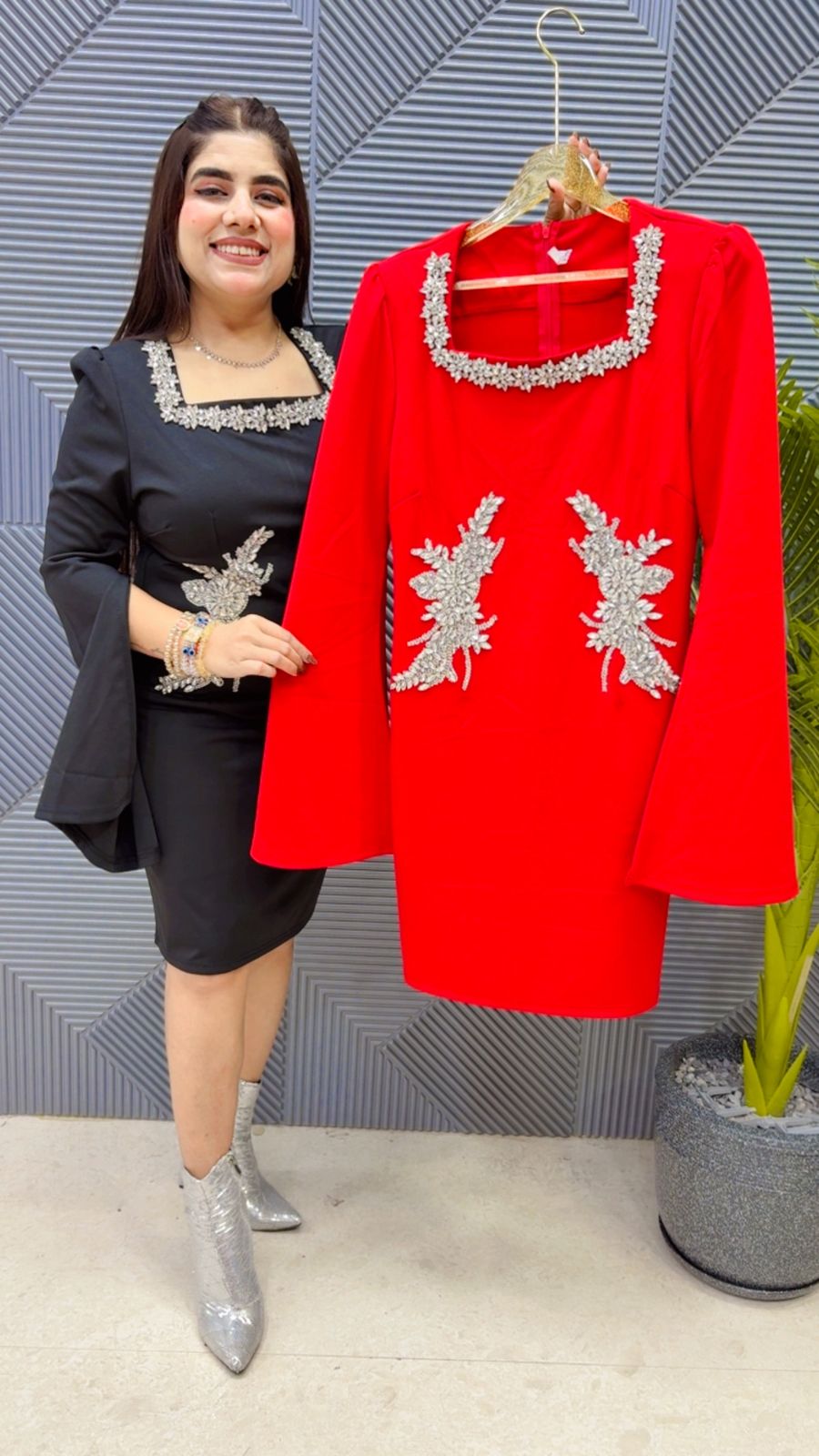 BEAUTIFUL STUDDED WORK DRESS GGR4062