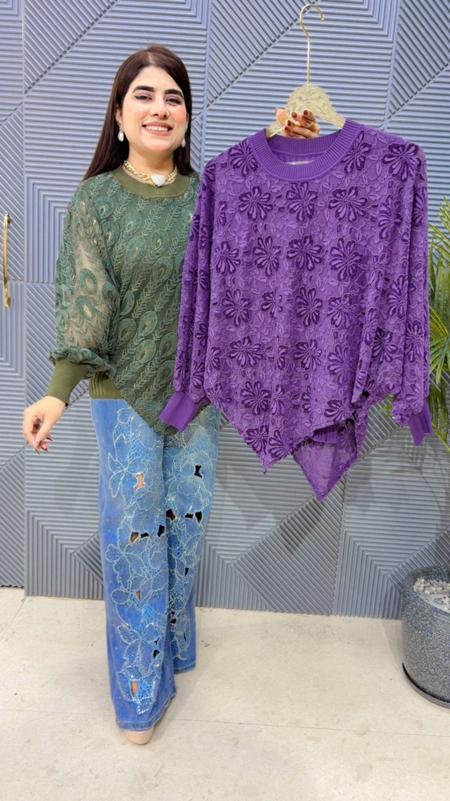 BEAUTIFUL KAFTAN STYLE VELVET TOP GGR4072