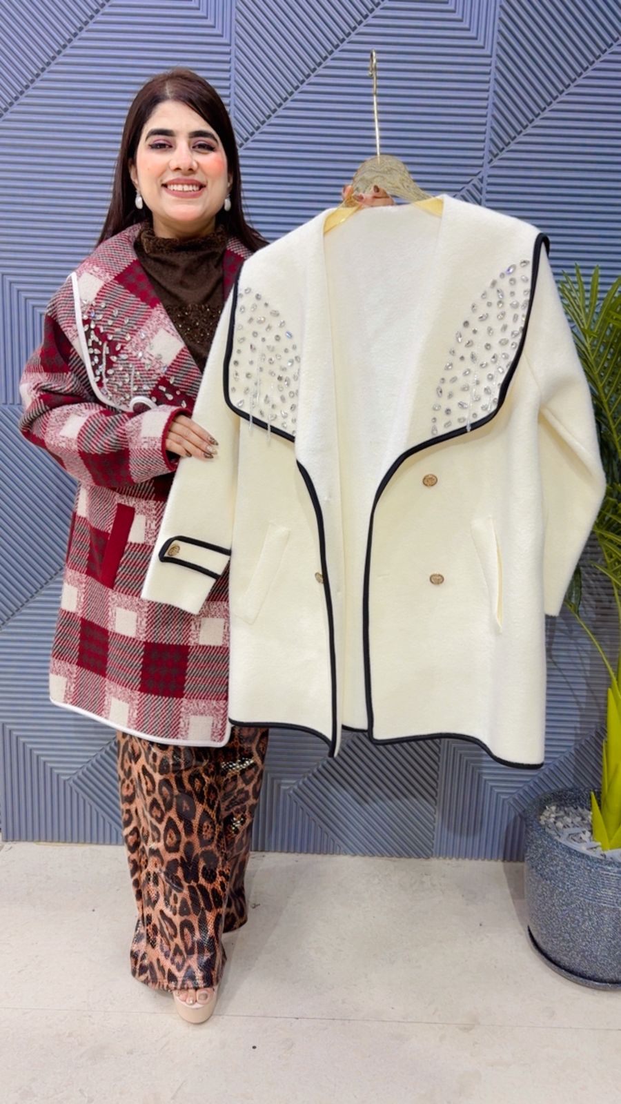BEAUTIFUL STUDDED WORK COAT GGR4076