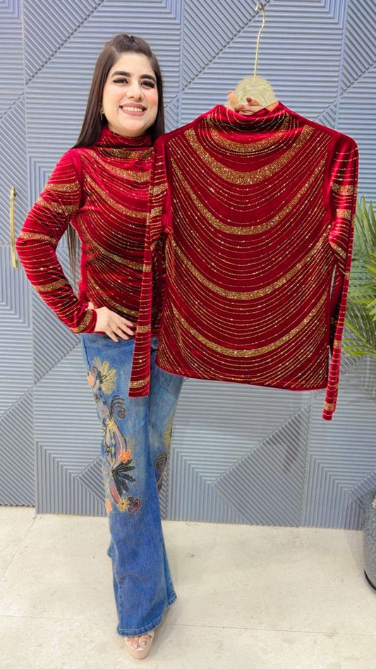 PREMIUM VELVET TOP GGR4082