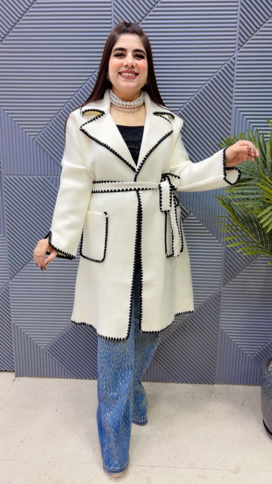 BEAUTIFUL BLAZER COAT WITH BELT GGR4088