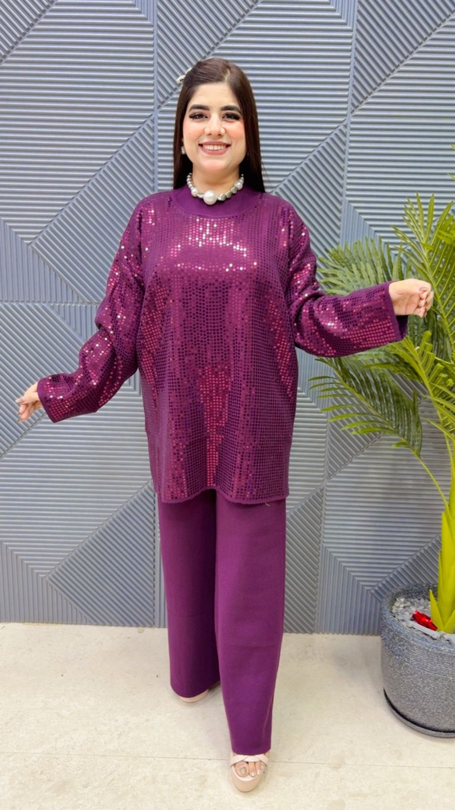 BEAUTIFUL SEQUENCE WORK CORD SET GGR4093