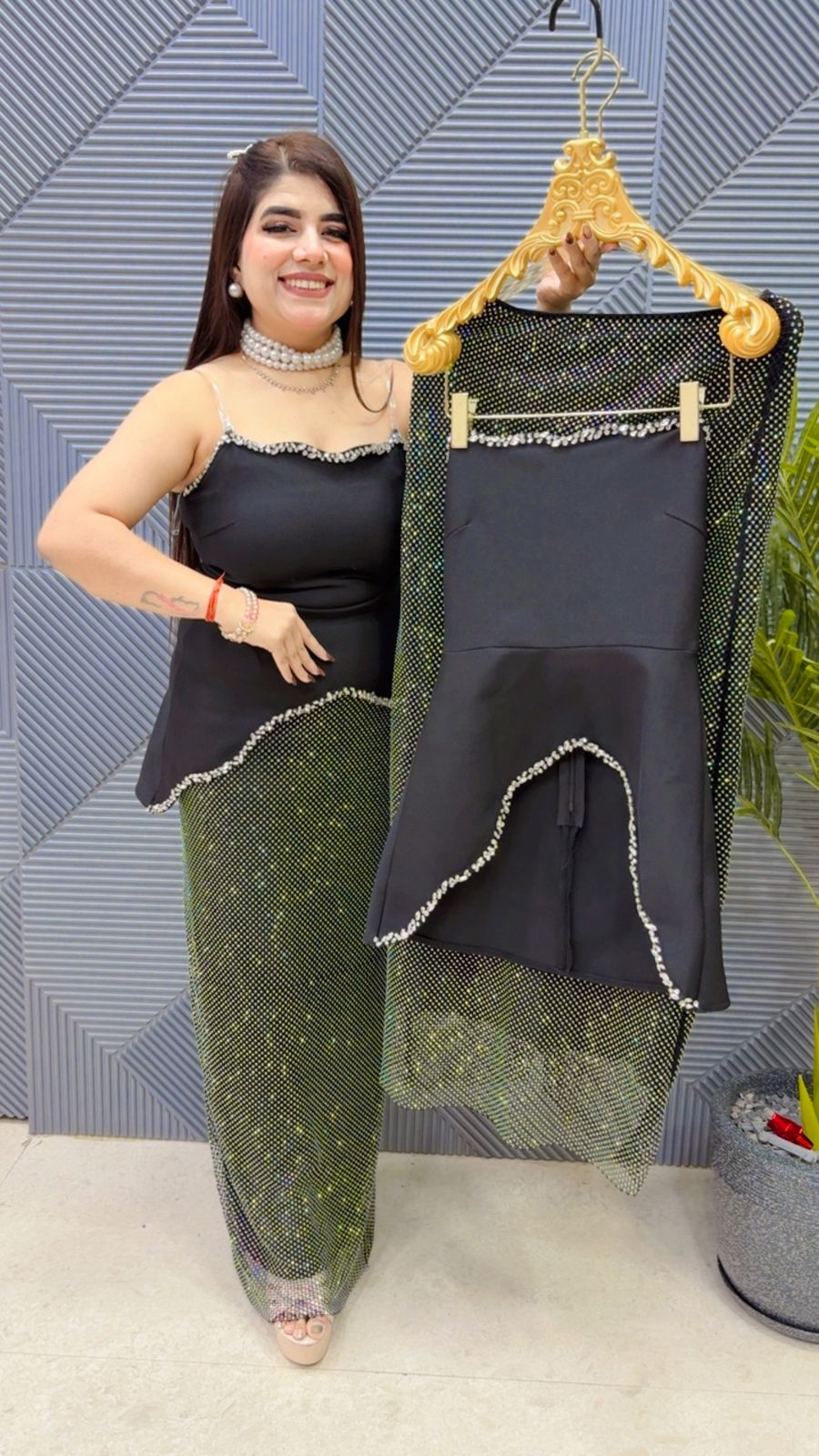 PREMIUM TUBE RHYAMSTONE DRESS GGR4094