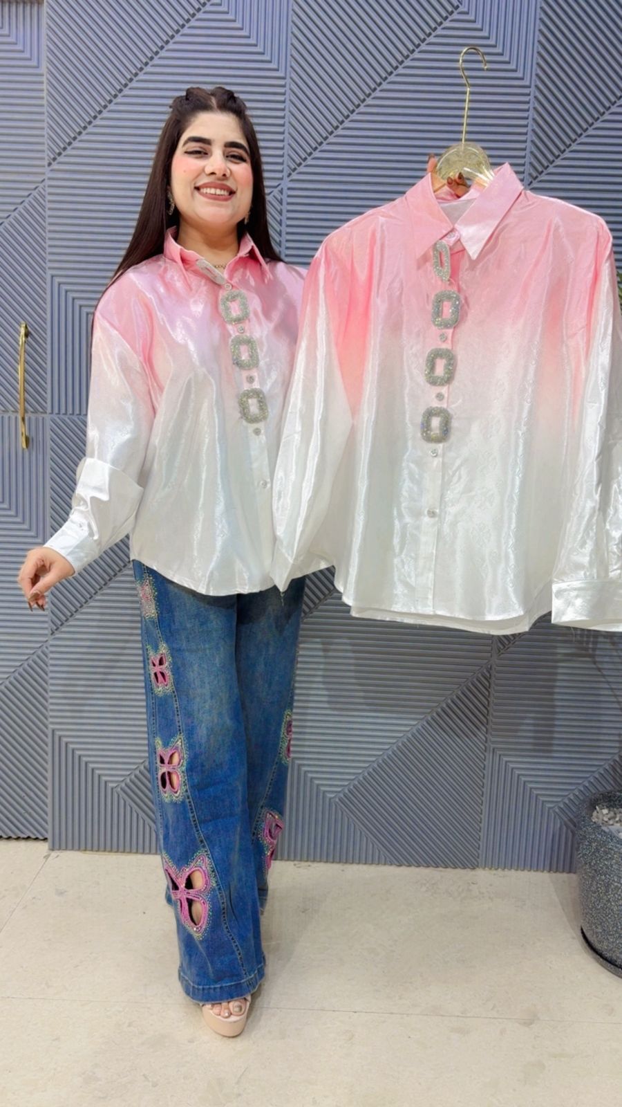 BEAUTIFUL SHIRT GGR4128 Girls Glitters