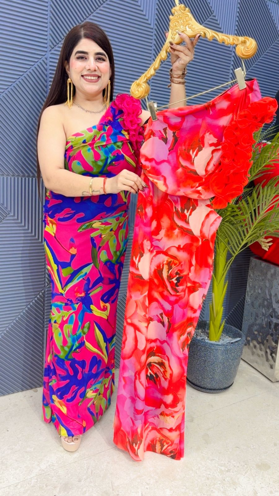 BEAUTIFUL POWER NET ONE SHOULDER DRESS GGR4142 Girls Glitters