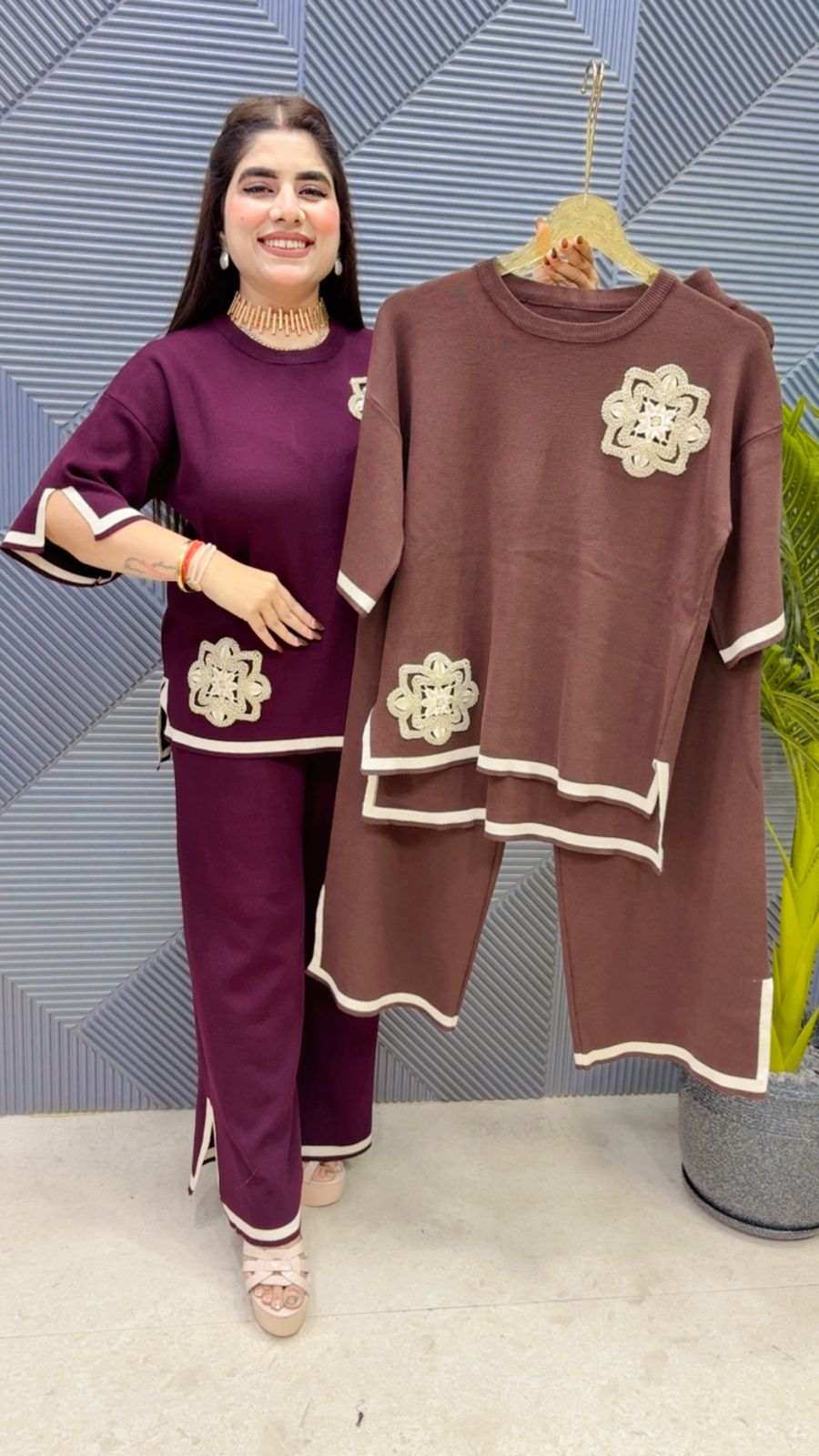 BEAUTIFUL KNITTED CORD SET GGR4153 Girls Glitters