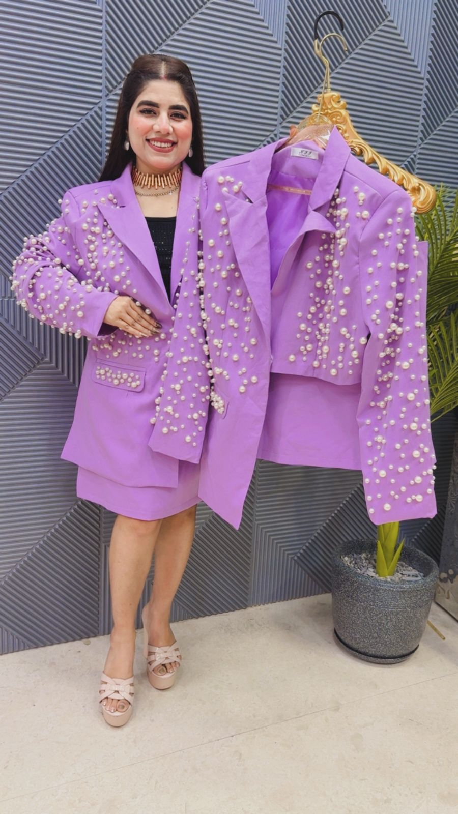 BEAUTIFUL BLAZER SKIRT SET GGR4154 Girls Glitters