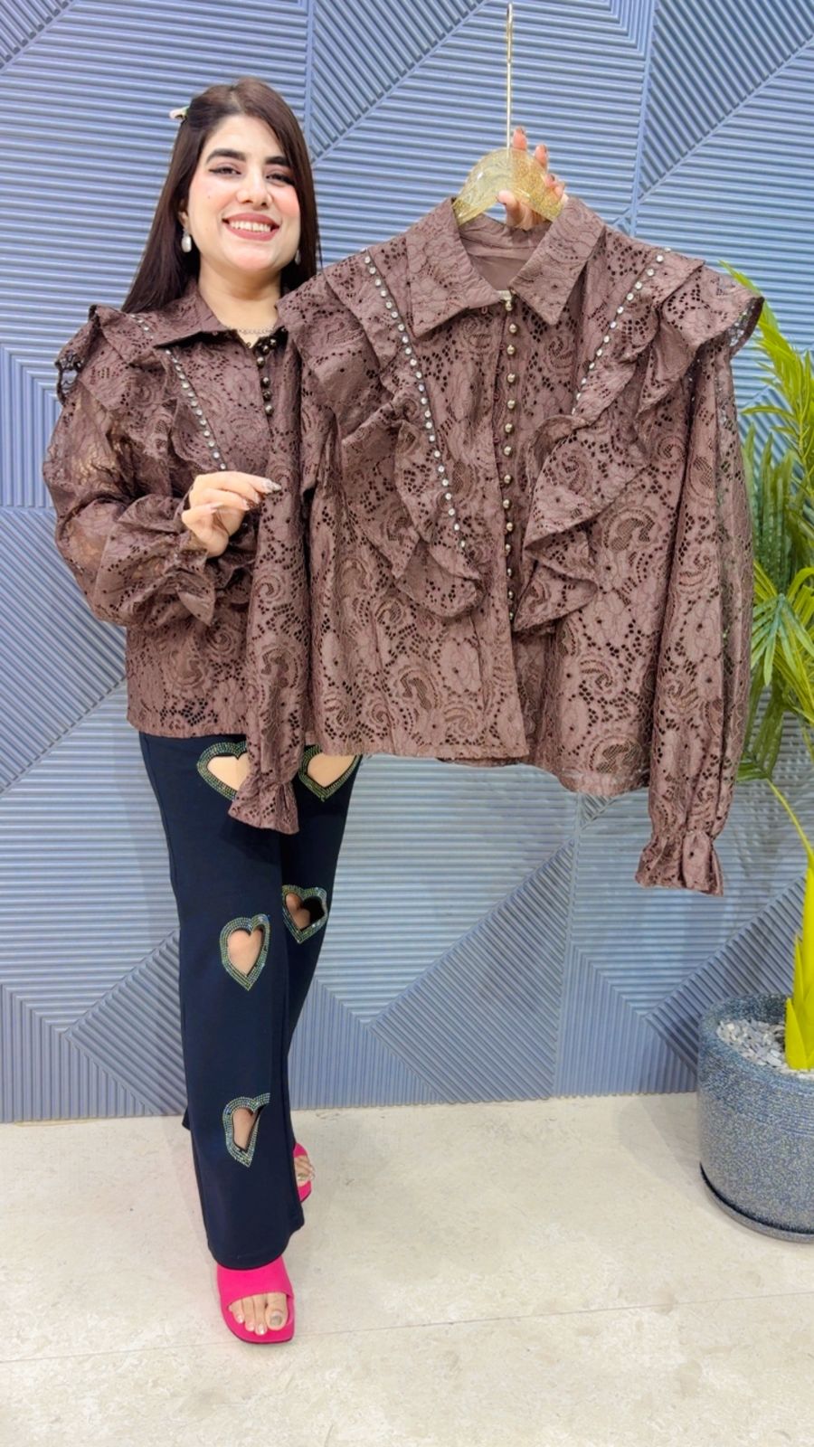 BEAUTIFUL LACE SHIRT GGR4163 Girls Glitters