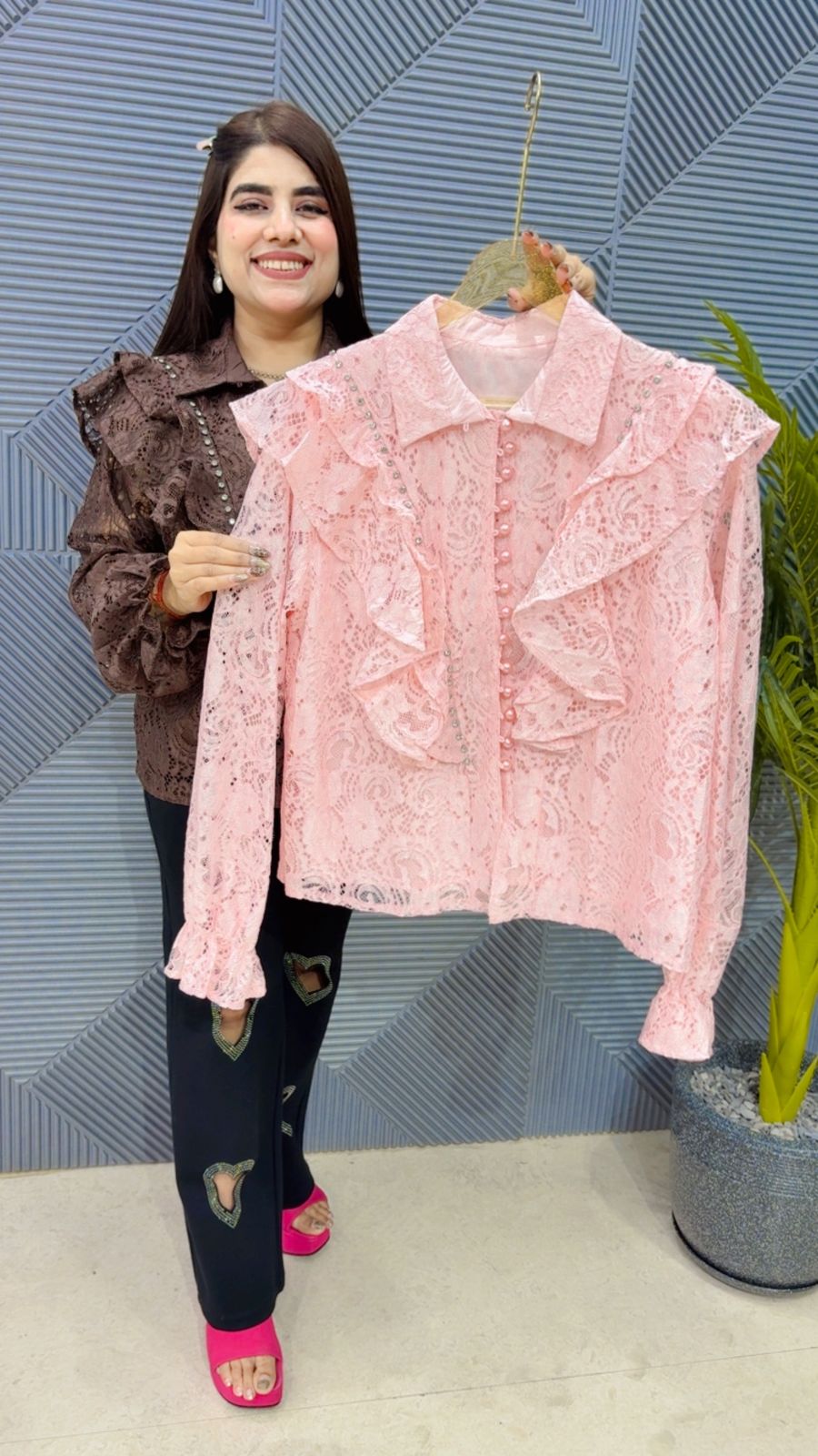 BEAUTIFUL LACE SHIRT GGR4163 Girls Glitters