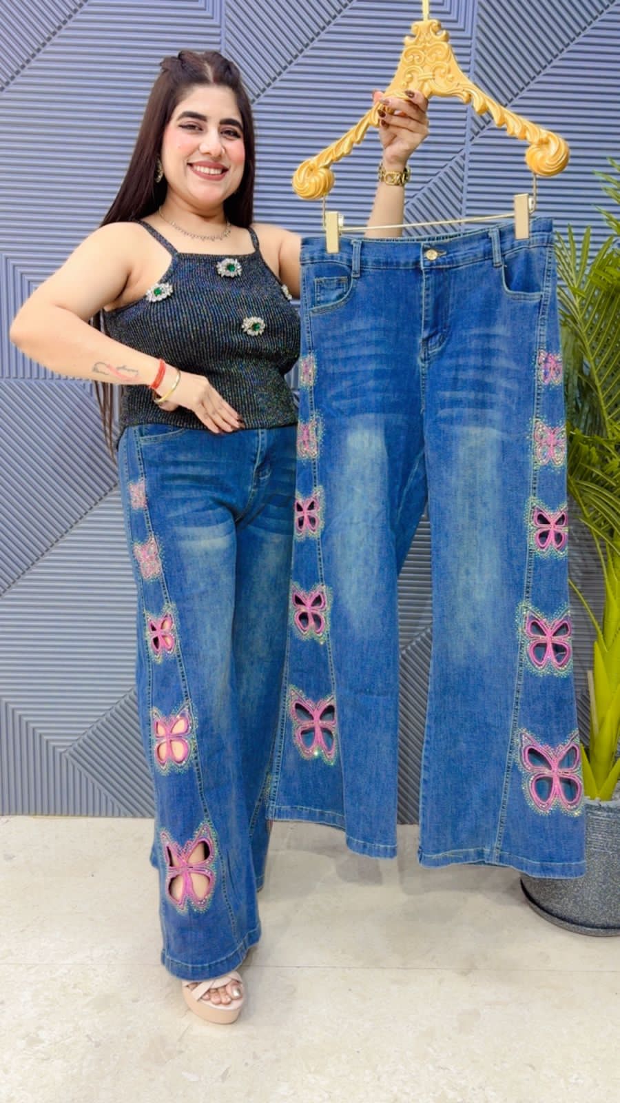 BEAUTIFUL JEANS GGR4176 Girls Glitters