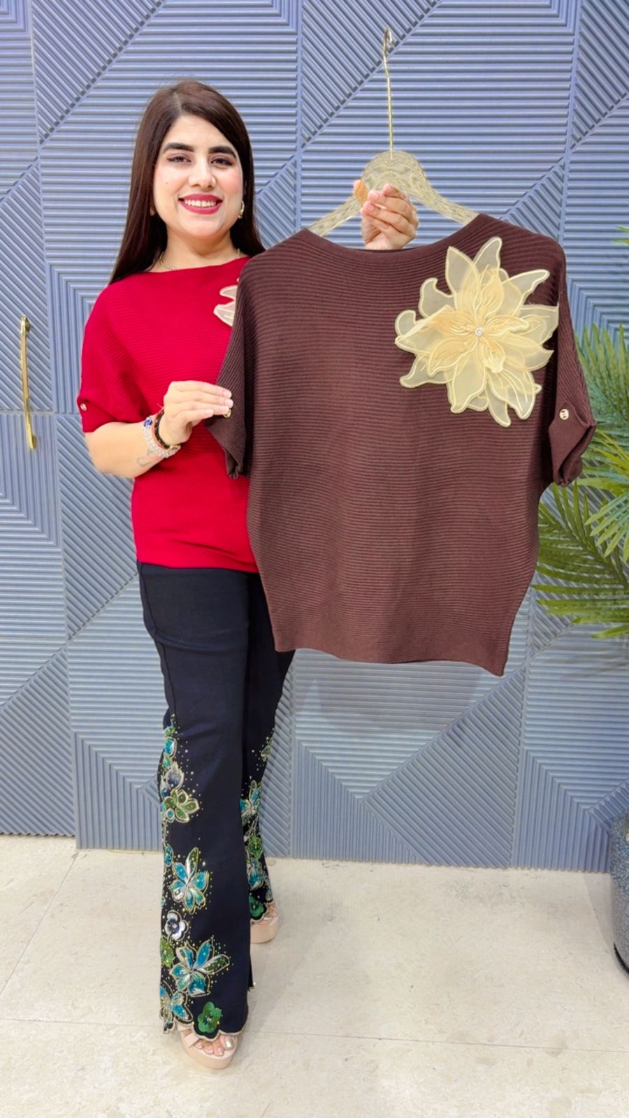 BEAUTIFUL FLOWER TOP GGR4181 Girls Glitters