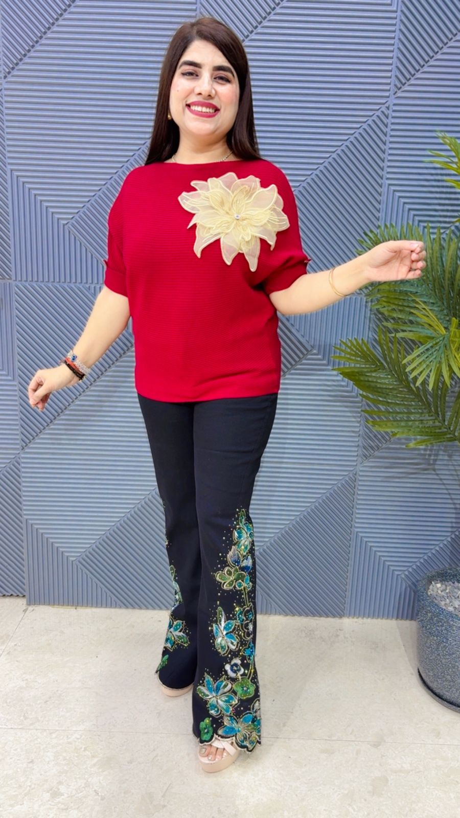BEAUTIFUL FLOWER TOP GGR4181 Girls Glitters