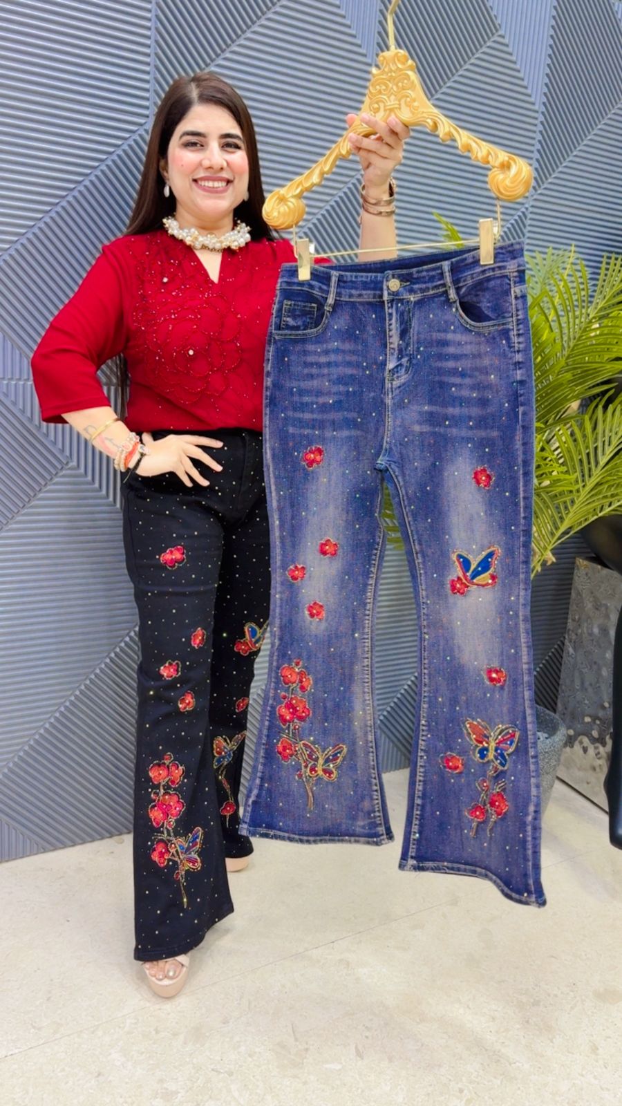 BEAUTIFUL JEANS GGR4198 Girls Glitters
