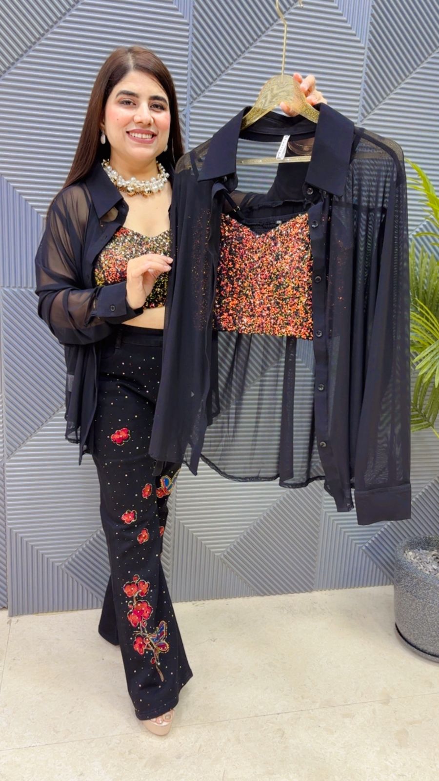 BEAUTIFUL SHIRT WITH BUSTIER GGR4200 Girls Glitters
