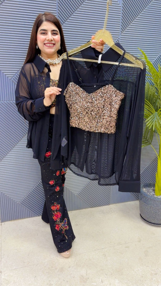BEAUTIFUL SHIRT WITH BUSTIER GGR4200 Girls Glitters