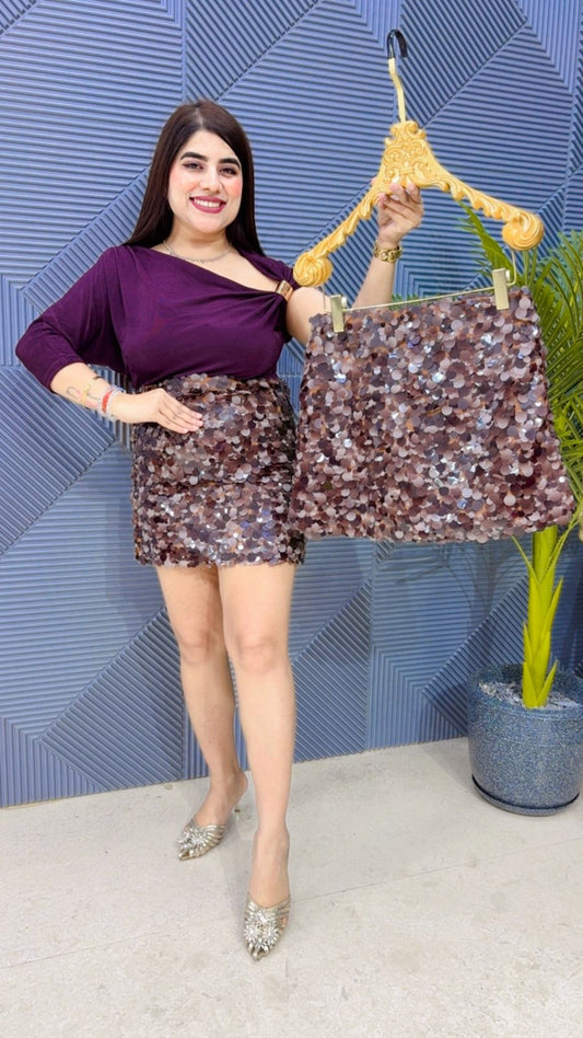 BEAUTIFUL SEQUENCE SKIRT GGR4215 Girls Glitters