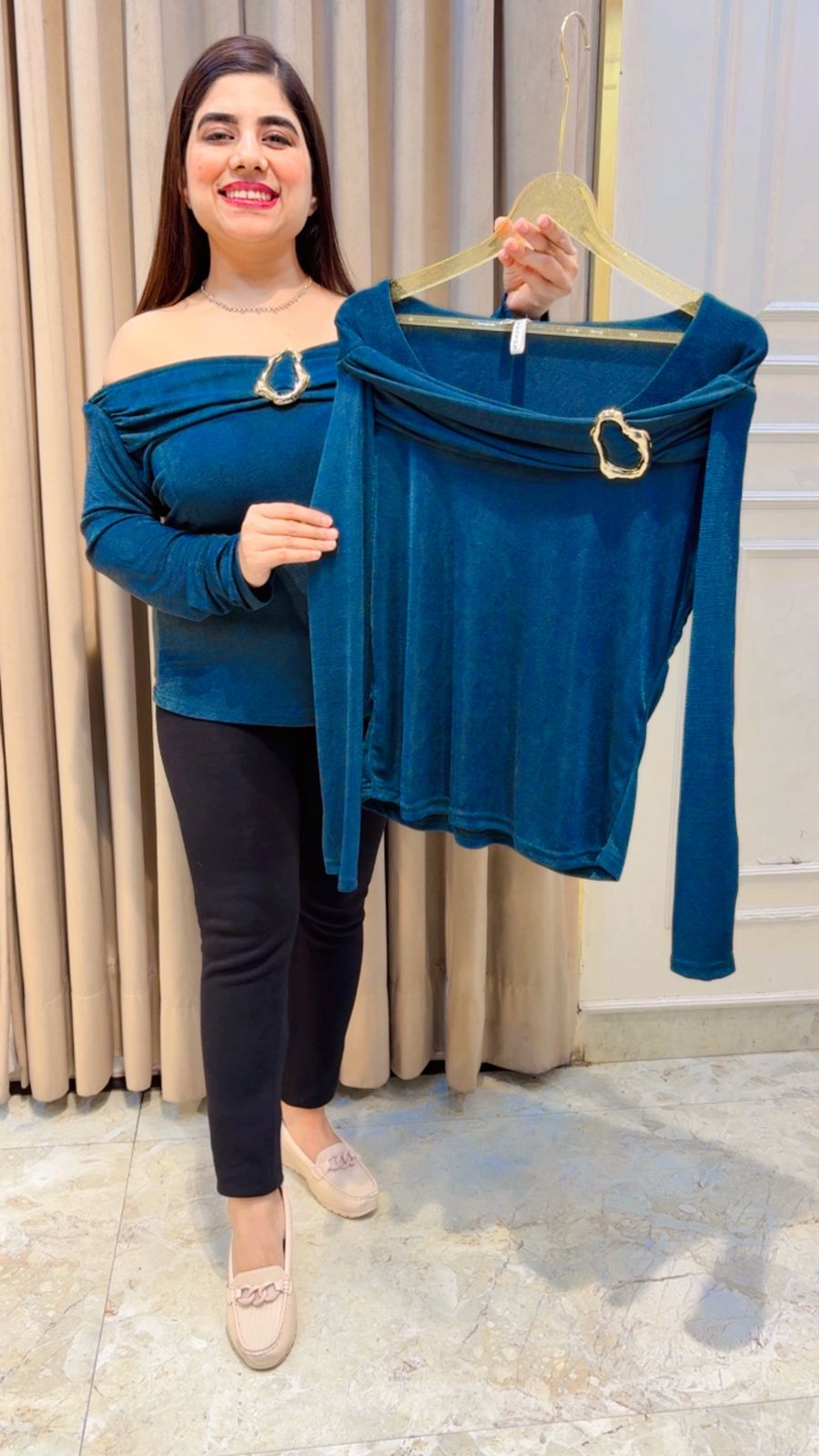 BEAUTIFUL OFF SHOULDER TOP GGR4219 Girls Glitters