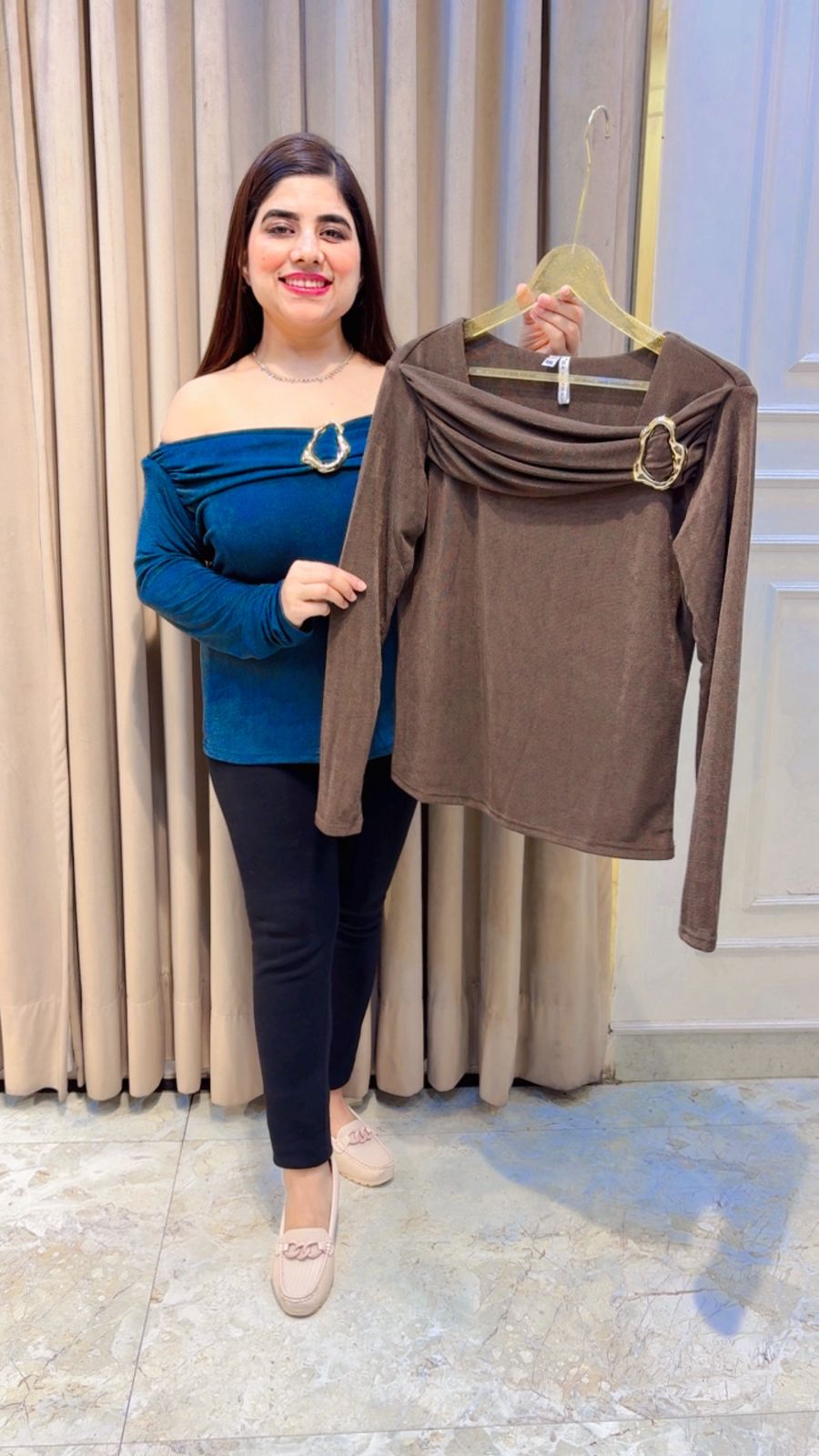 BEAUTIFUL OFF SHOULDER TOP GGR4219 Girls Glitters