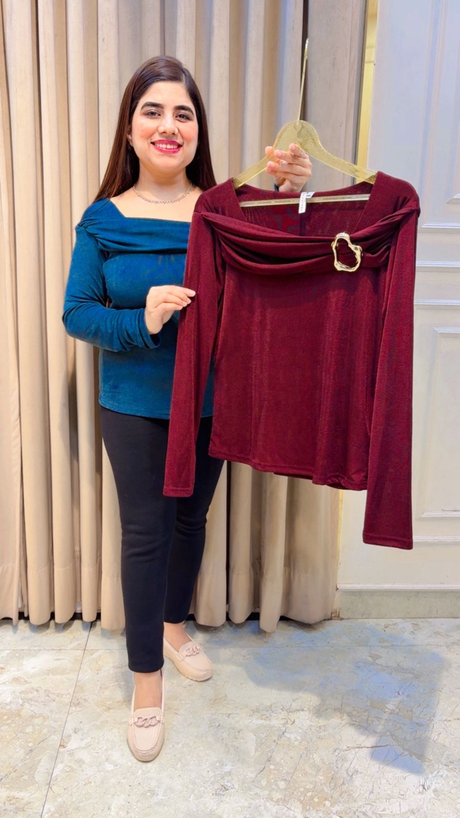 BEAUTIFUL OFF SHOULDER TOP GGR4219 Girls Glitters