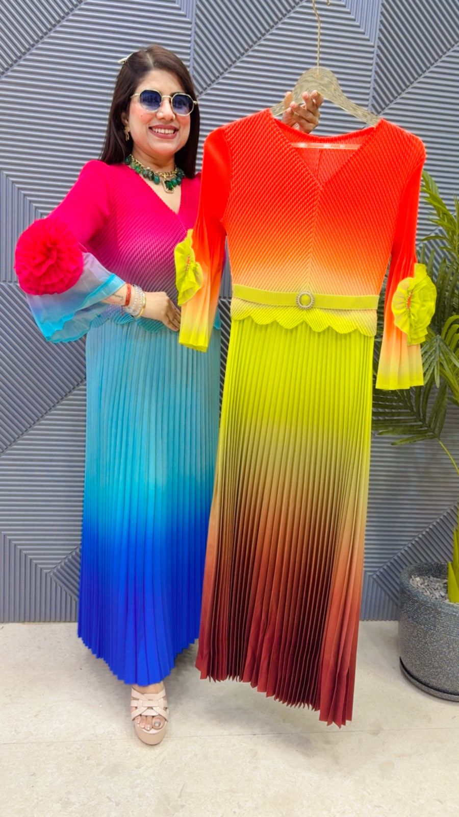 BEAUTIFUL WRINKLE DRESS GGR4220 Girls Glitters