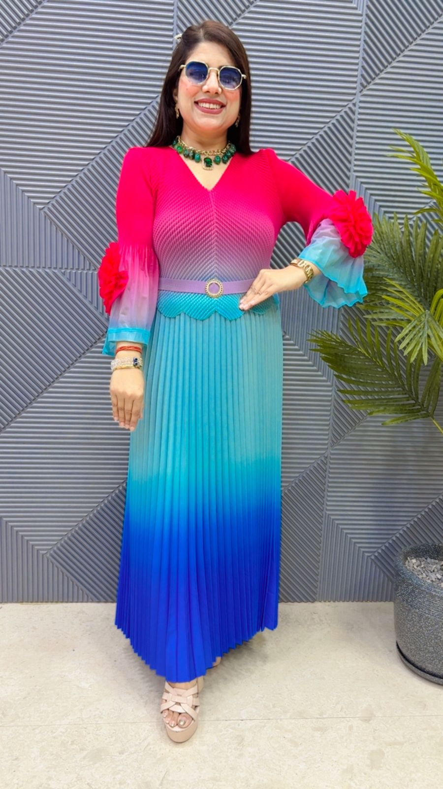 BEAUTIFUL WRINKLE DRESS GGR4220 Girls Glitters