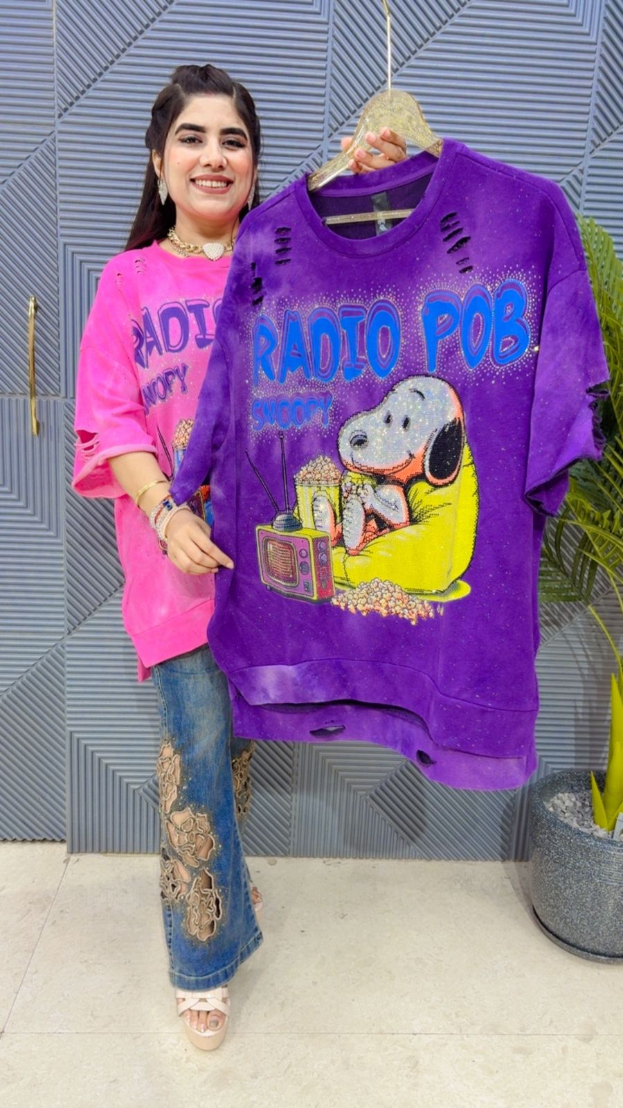 BEAUTIFUL SNOOPY T-SHIRT GGR4256 Girls Glitters