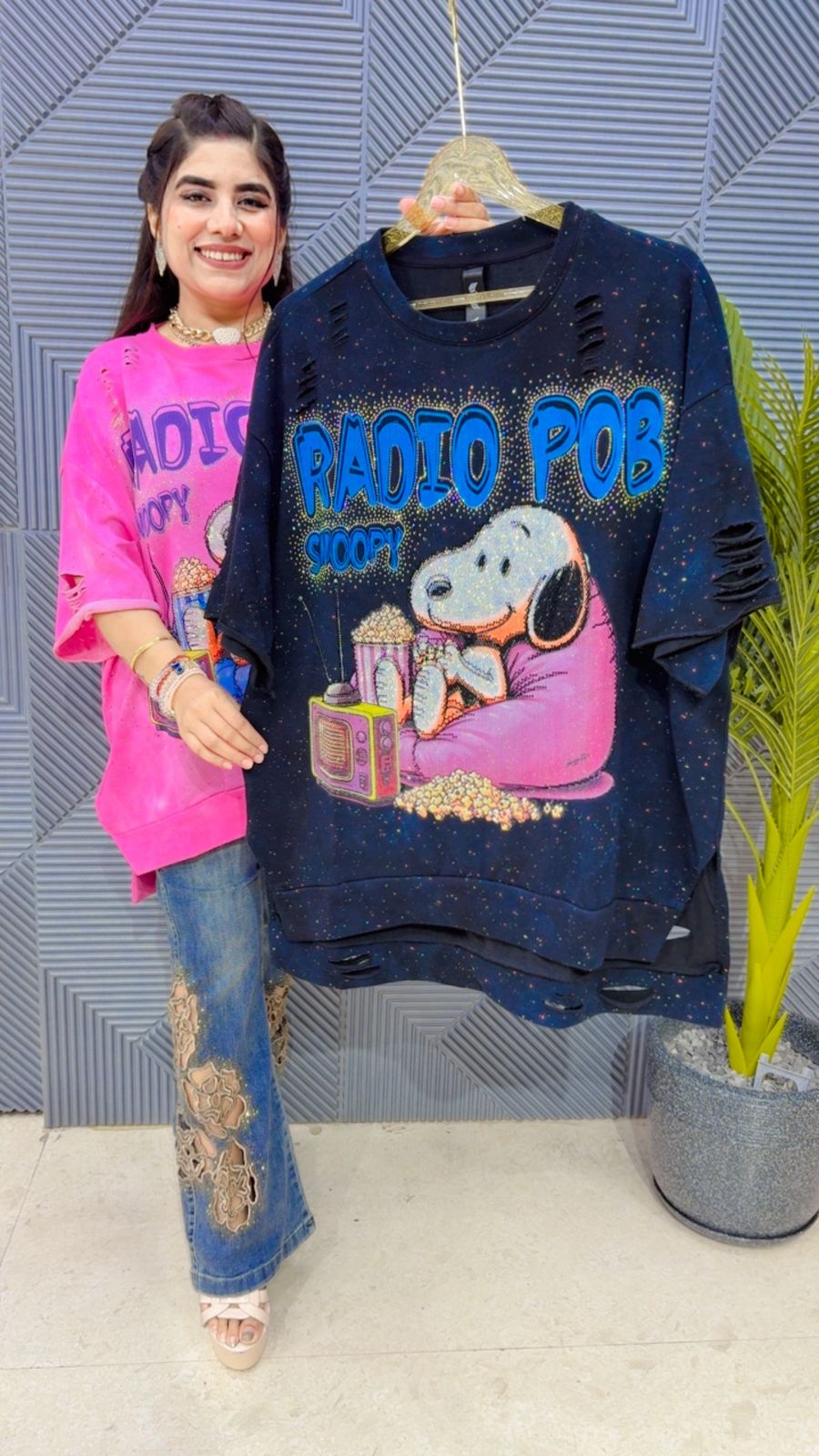 BEAUTIFUL SNOOPY T-SHIRT GGR4256 Girls Glitters
