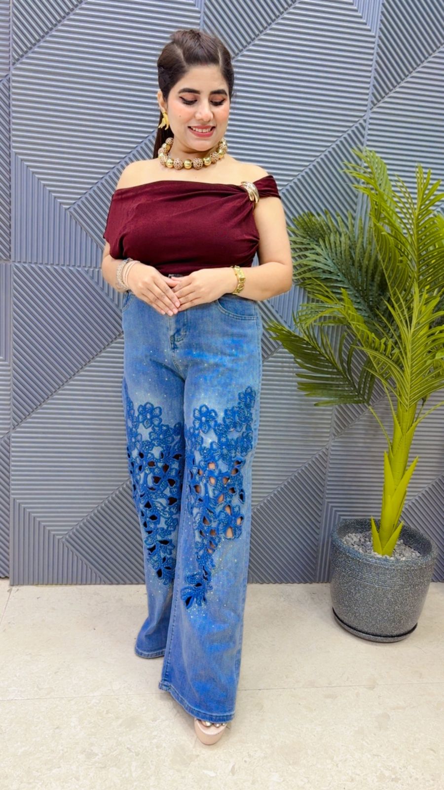 BEAUTIFUL JEANS GGR4269 Girls Glitters