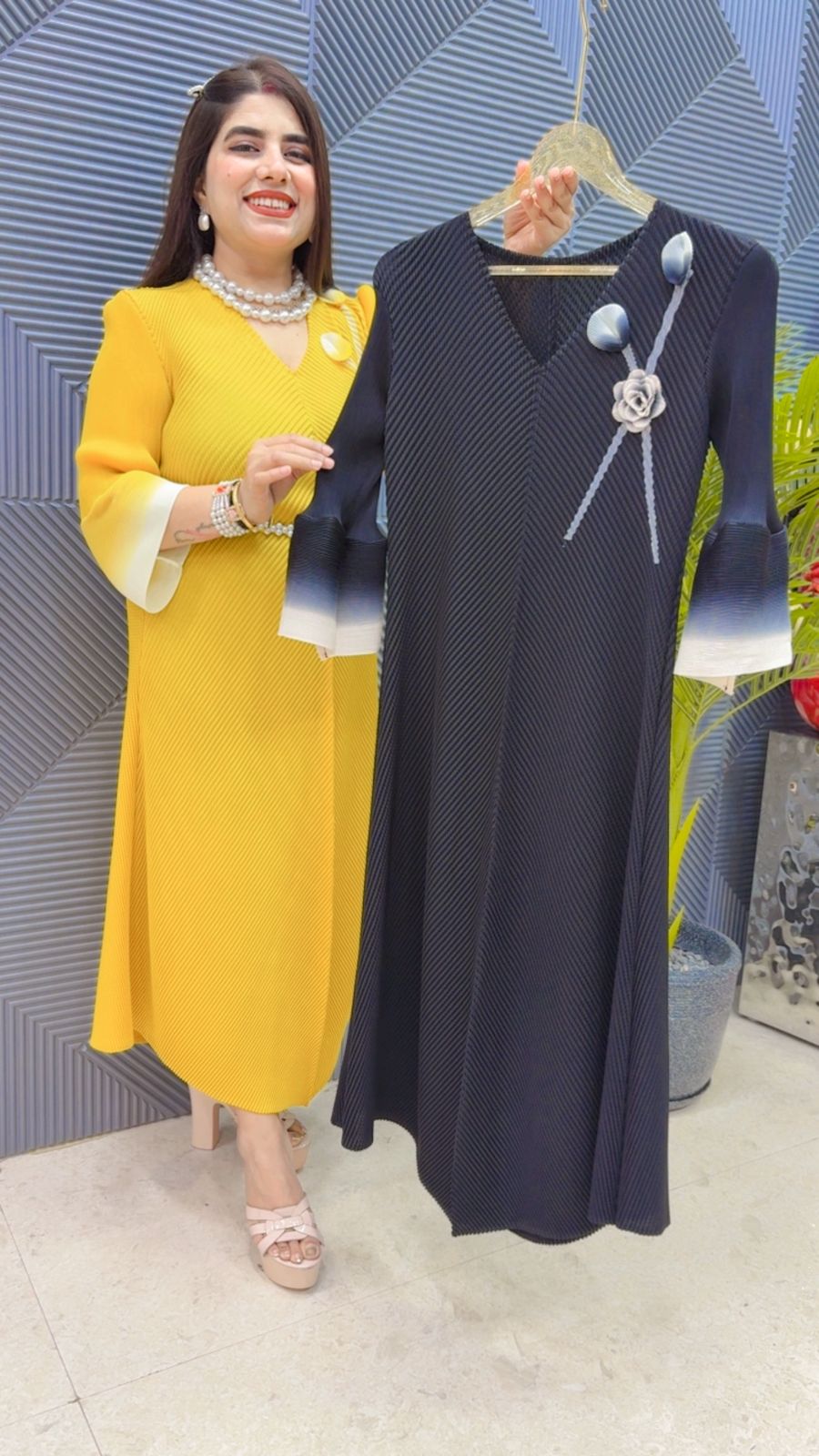BEAUTIFUL WRINKLE DRESSWITH BELT GGR4275 Girls Glitters
