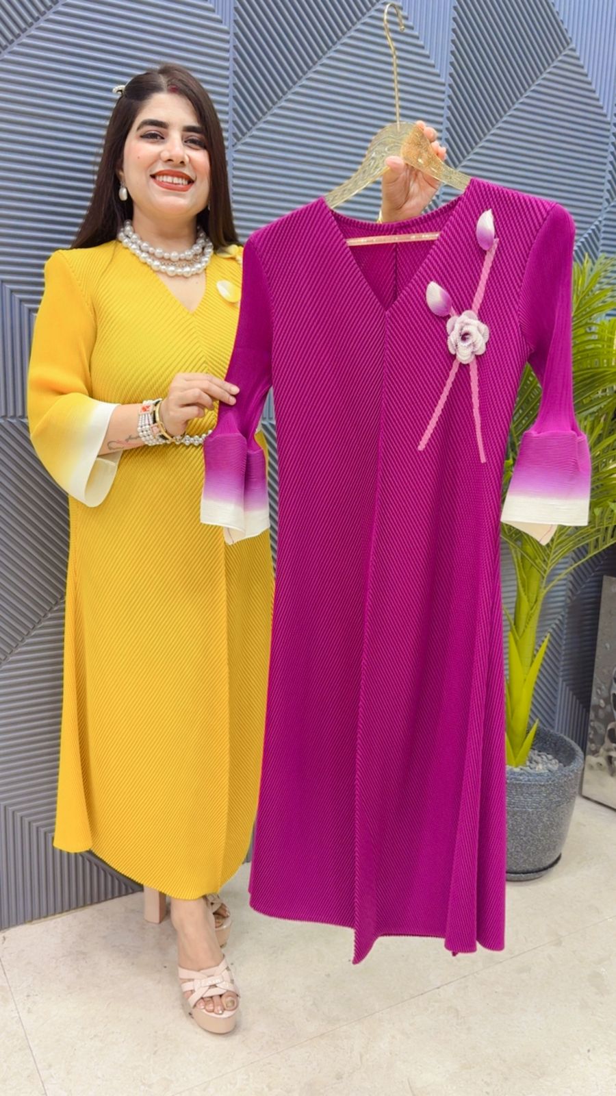 BEAUTIFUL WRINKLE DRESSWITH BELT GGR4275 Girls Glitters