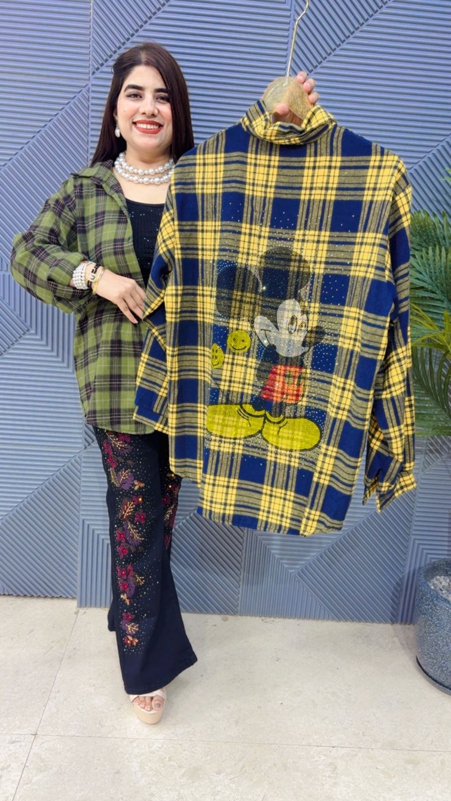 BEAUTIFUL CHECK SHIRT GGR4282 Girls Glitters